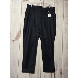 Chapter Pants Mens 34 Black Discord Button Fly Cotton Stretch Tapered Chino
